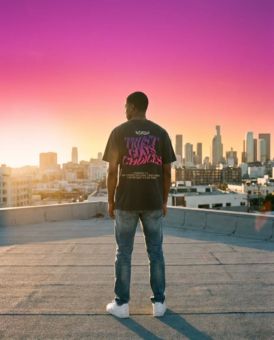 Sunset Tee [Washed Black] worn