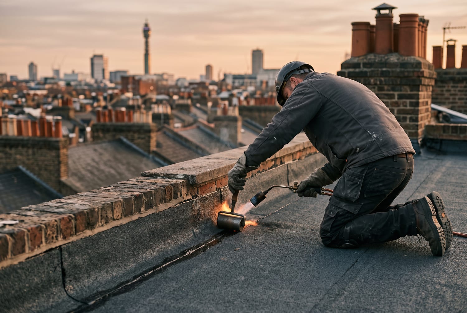 Flat roof felt replacement